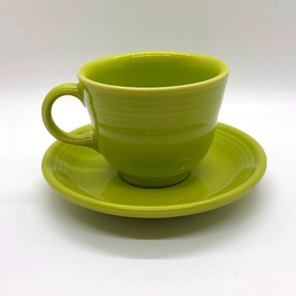 Fiestaware Dining Fiesta Fiestaware Homer Laughlin Lemongrass Bright Neon Green Teacup With